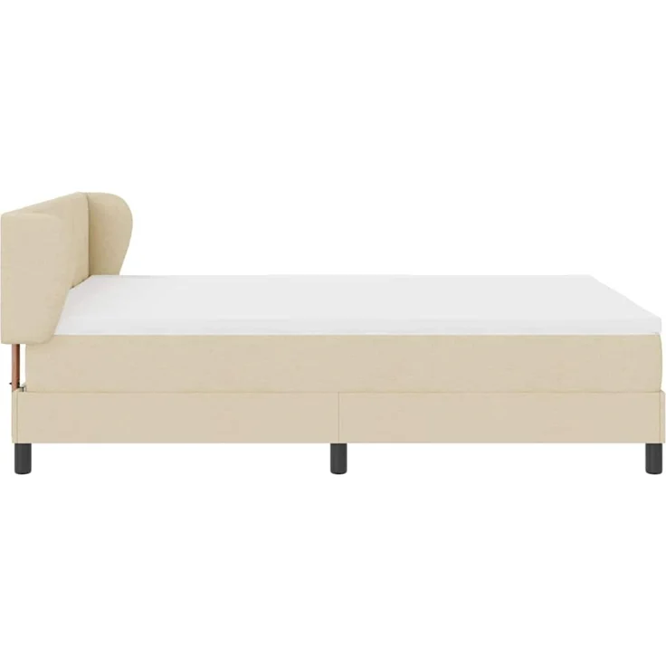 vidaXL Boxspringbett mit Kopfteil Creme 160 x 200 cm Stoff 3340099 – Bild 8