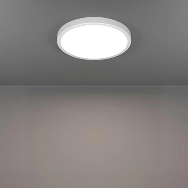 EGLO LED Deckenleuchte Fueva 6, runde Aufbaulampe, Kunststoff in Weiß, Lichtfarbe warmweiß-kaltweiß, ⌀ 28 cm, 14,2 Watt – Bild 2