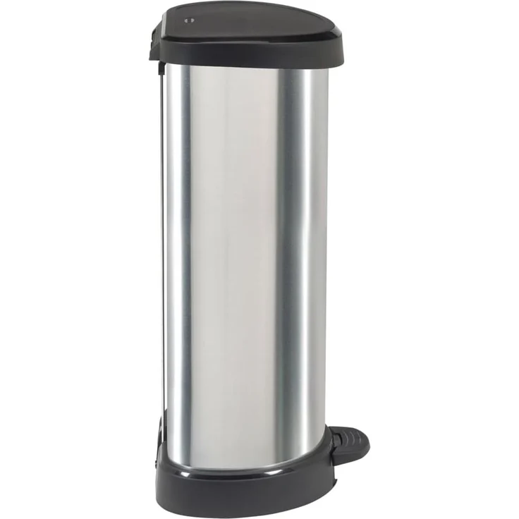 Curver Tretmülleimer Deco D-Form 40L Silbern 443826 – Bild 6