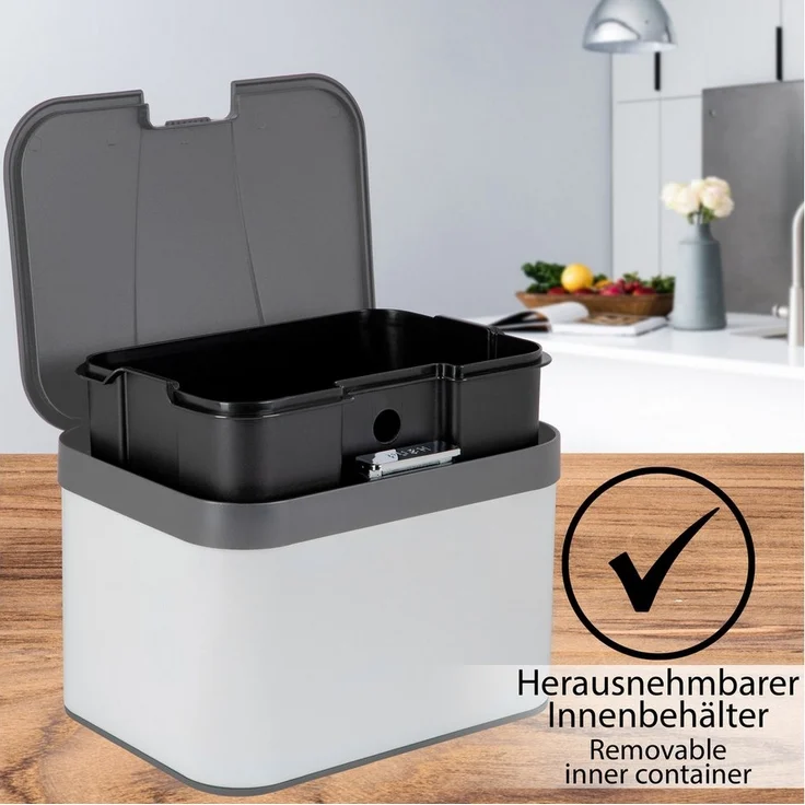 ONVAYA Biomülleimer Komposteimer mit Deckel, Abfallbehälter mit Müllbeutel, Komposter – Bild 3
