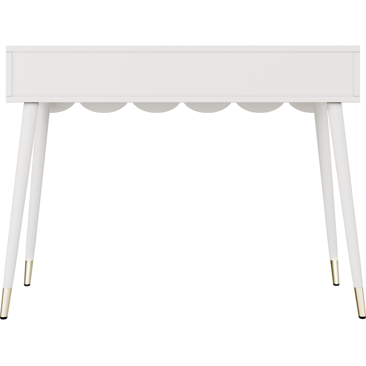 Schminktisch 100x40x76 cm mit 2 Schubladen, weiß – auch als Schreibtisch nutzbar – Bild 8