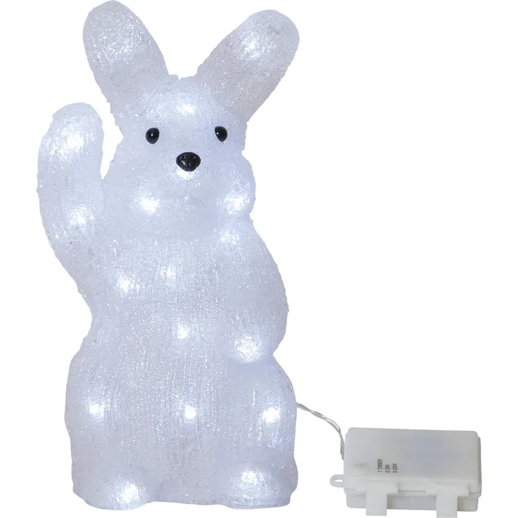 Outdoor Weihnachtsleuchte Crystalo Hase Kristall-Optik 30 LEDs