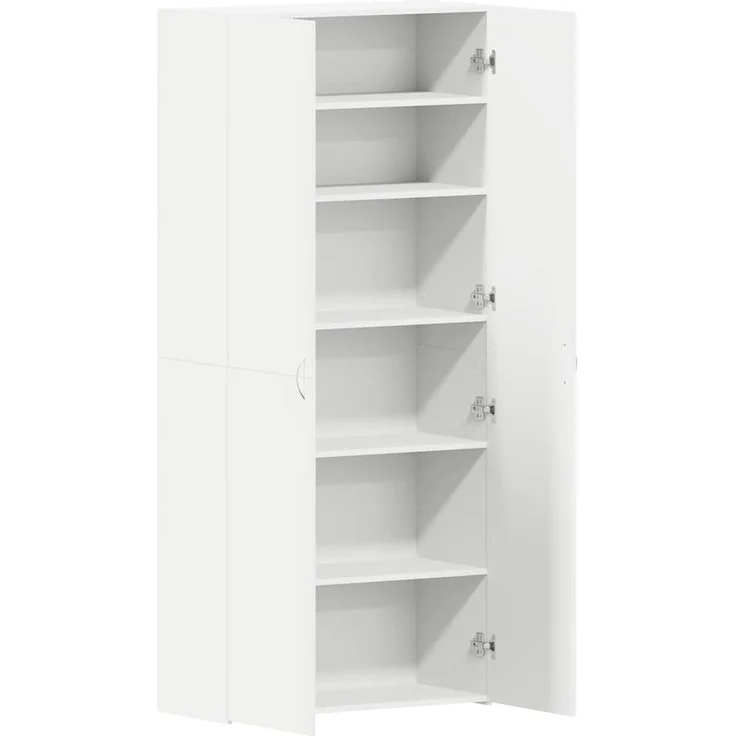 vidaXL Schuhschrank mit Regal Weiß 80 x 35,5 x 180 cm Holzwerkstoff 3333836 – Bild 4