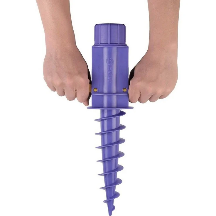 Sekey Schirmhalter Sonnenschirmhalter Bodendübel Einschraubhülse mit Aufhängehaken, für Stöcke bis Ø 32 mm – Bild 3
