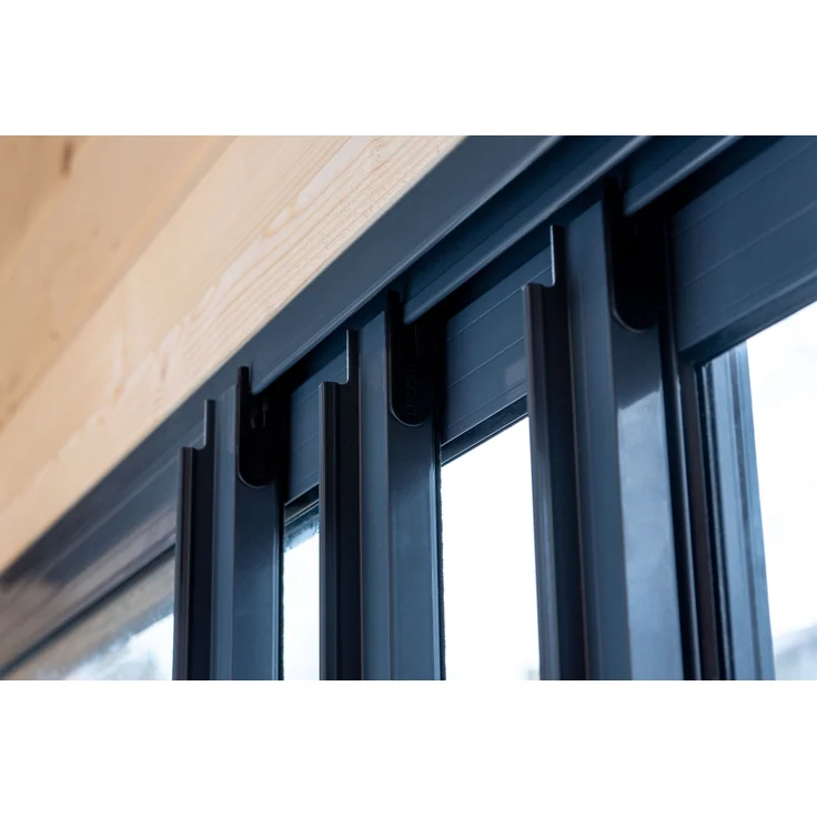 Fjordholz Gartenpavillon Modell Alu 44 A Lichtgrau – Bild 5