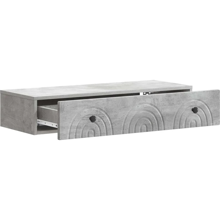vidaXL Wandmontierter Beistelltisch Betongrau 87,5 x 34,5 x 17 cm 898158 – Bild 4