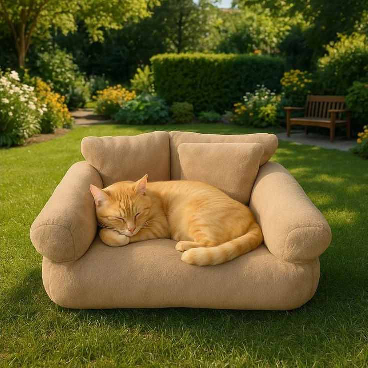 Roxlin Katzenliege Roxlin Katzenbett Sofa flauschig & waschbar, rutschfest – Bild 1
