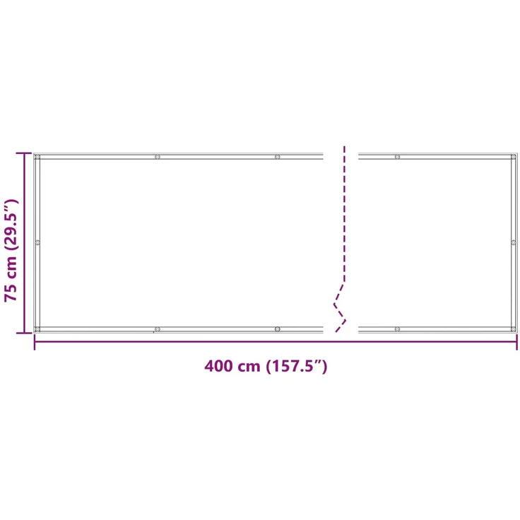 vidaXL Balkonsichtschutz Bordeauxrot 75x400 cm 42030886 – Bild 6