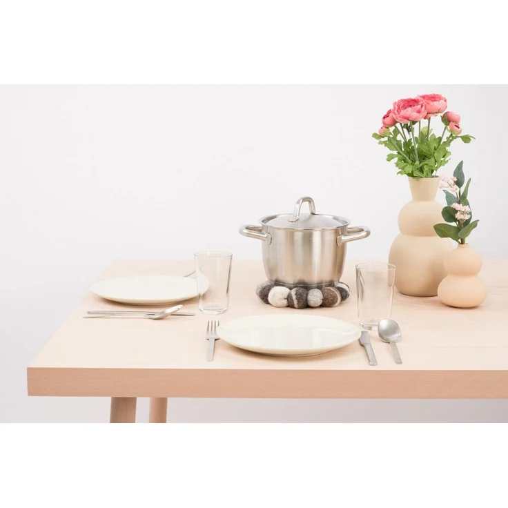 myfelt Topfuntersetzer Filzkugel Topfuntersetzer ⌀ 20 cm, Zubehör für Pfannen, Töpfe, Küchentisch, Auflaufformen, 100 % reine Schurwolle, hitzebeständig – Bild 3