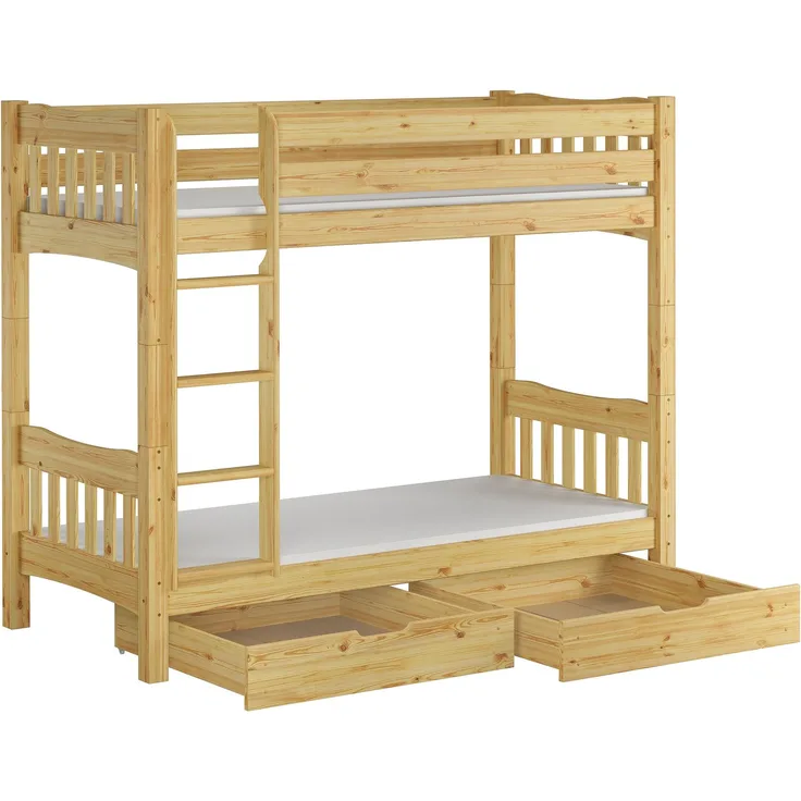 Erst-Holz Etagenbett Kiefer 90x200 cm, natur