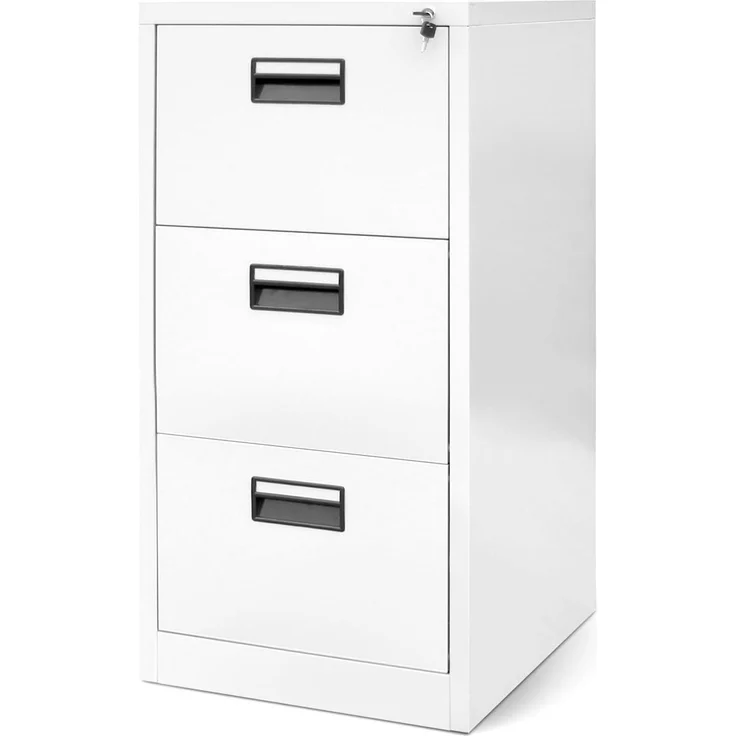 Aktenschrank Büroschrank Stahlschrank weiß 102 x 46 x 62 – Bild 3