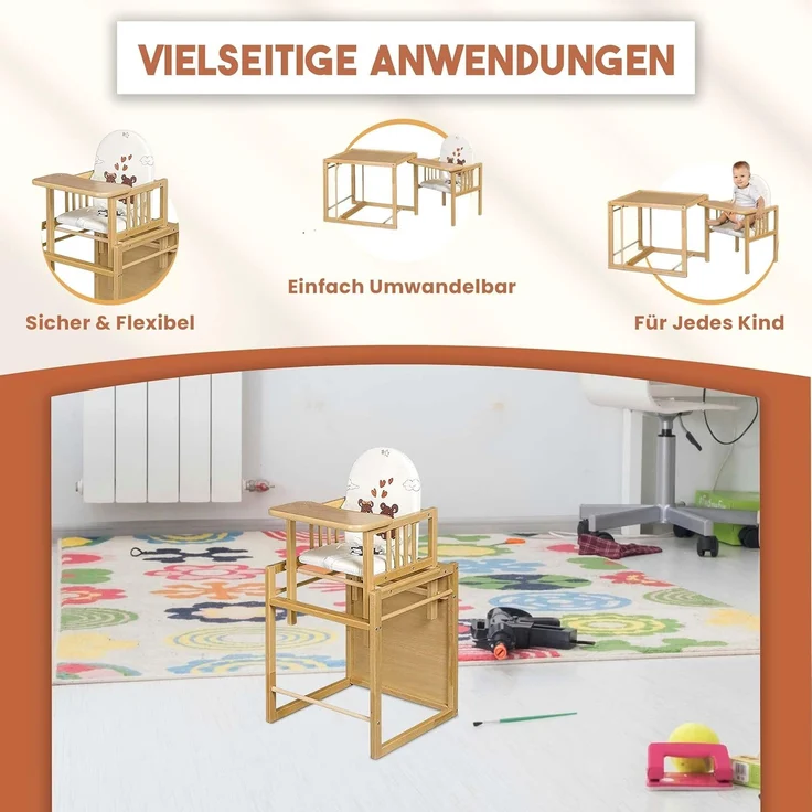 Best For Kids Kombihochstuhl Victoria - leicht umbaubar zur Stuhl-Tisch-Kombination – Bild 4