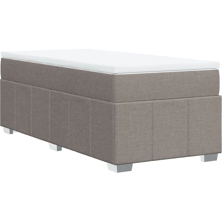 vidaXL Boxspringbett mit Matratze Taupe 80x200 cm Stoff 3285432 – Bild 9