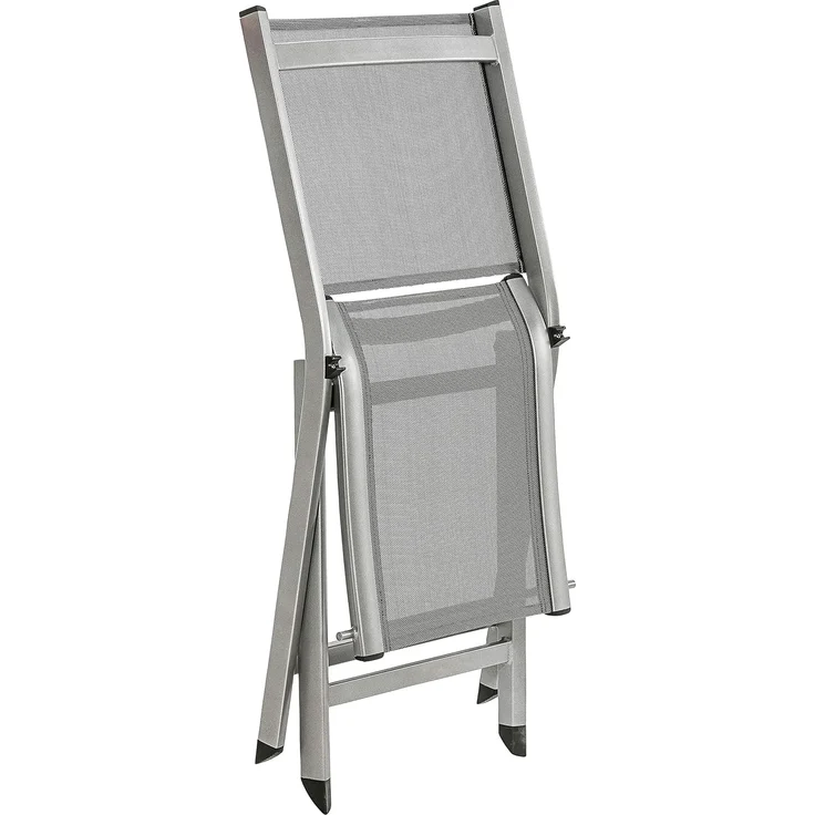 Dehner Gartenstuhl Klappstuhl Chicago, 88 x 57.5 x 48.5 cm, Pflegeleichter Klappstuhl aus beständigem Aluminium und Textil – Bild 3