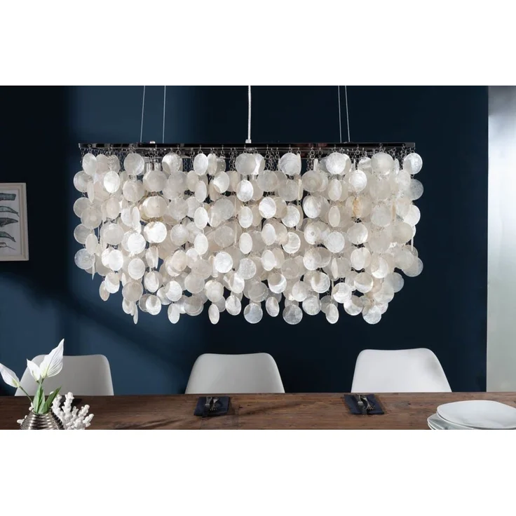 riess-ambiente Hängeleuchte SHELL REFLECTIONS 80cm perlmutt, ohne Leuchtmittel, Wohnzimmer · Perlmutt · Esszimmer · Maritim – Bild 3