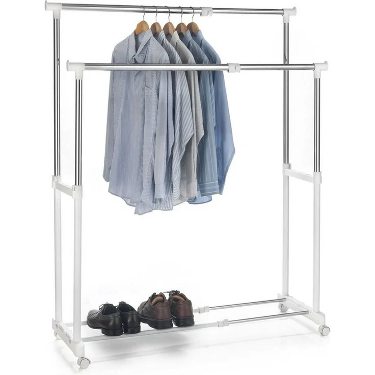 CARO-Möbel Garderobenständer CASA, Rollgarderobe Garderobenständer Kleiderständer Kleiderwagen Kleidersta