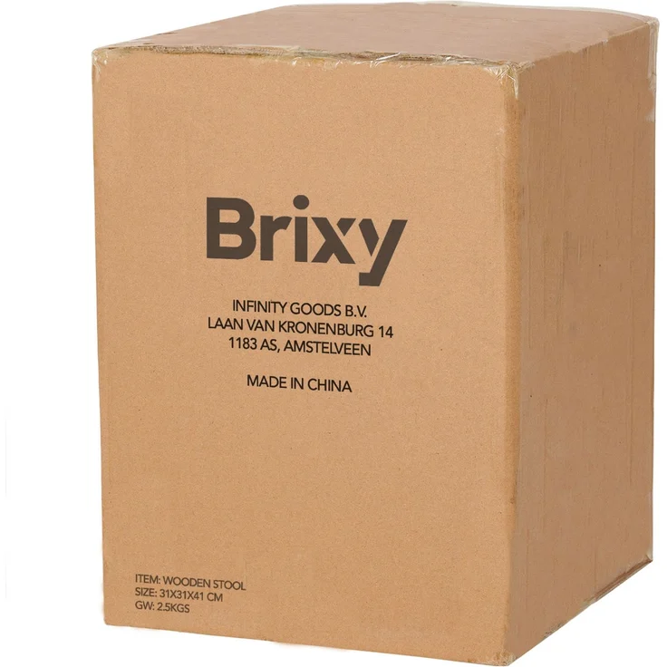 Brixy Hocker Holz - Teakholz - Beistelltisch - Fußhocker - Pflanztisch - Tritthocker - bis 150 kg - Braun – Bild 6