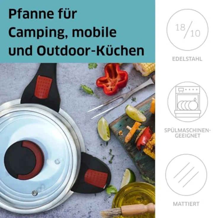 Kuppels QUICK CLACK PRO Pfanne mit Beschichtung 20 cm silber – Bild 4