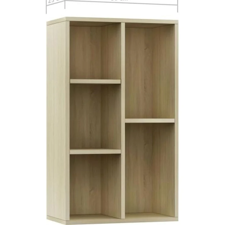 vidaXL Bücherregal/Sideboard Sonoma Eiche 50x25x80 cm Holzwerkstoff 800165 – Bild 10