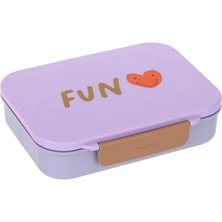 LÄSSIG Lunchbox Lässig Brotdose Kinder - Bento Lunchbox Little Gang Heart, lilac – Bild 1