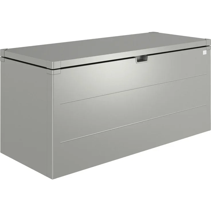 Biohort Kissenbox, grau, Metall, 170x81x70 cm, rostfrei, wetterbeständig, Aufbewahrung für Gartenbedarf