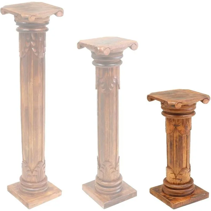 Oriental Galerie Blumenhocker Antike Säule Hellbraun 60 cm klein (1 St)