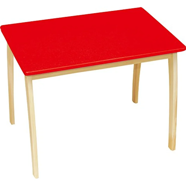 roba Kindertisch - Massivholz & MDF - HxBxT: 56 x 76 x 52 cm - Rot / Natur – Bild 2