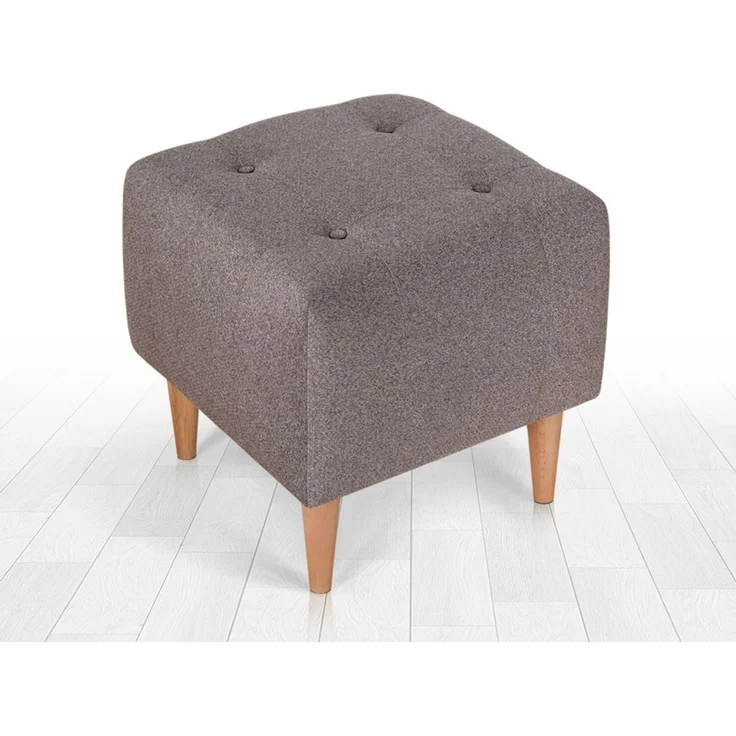 Hanah Home 'Tomp - Coffee' Pouffe, Kaffee, 43 x 43 x 43 cm – Bild 1