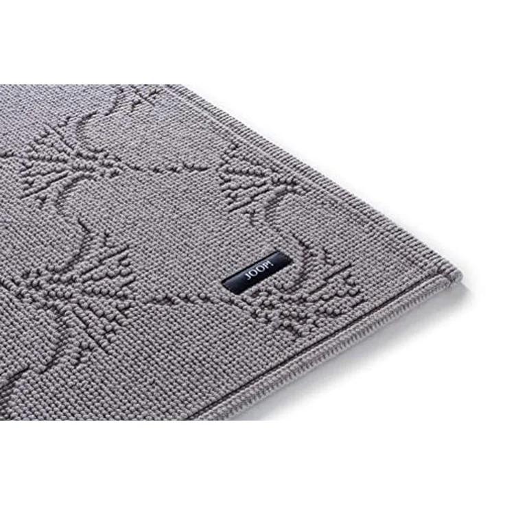 JOOP! Badeteppich New Cornflower 60, elegantes Kornblumen-Muster, 100% Baumwolle, silber grau – Bild 2