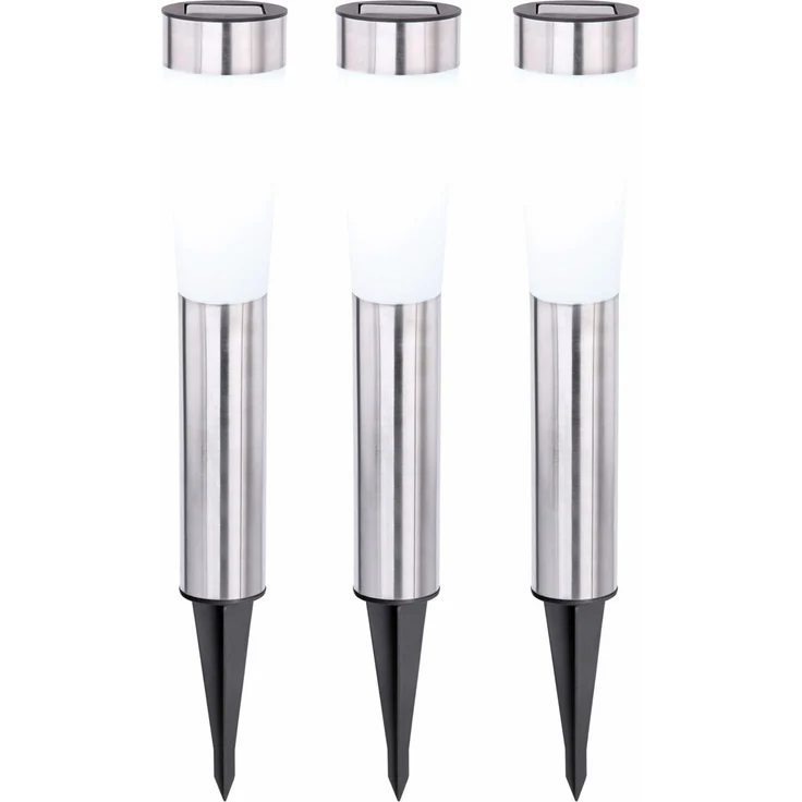 Ambia Garden 'Vision' Solarleuchtenset, Metall silber, LED-Leuchtmittel, Batterie inklusive – Bild 1