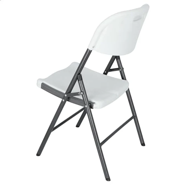 Aranaz Klappstuhl | Metall und Polyethylen | ideal für den Innen- und Außenbereich des Hauses | Stühle für Garten, Terrasse, Familienveranstaltungen | Farbe: Weiß | 43 x 50 x 87 cm – Bild 5