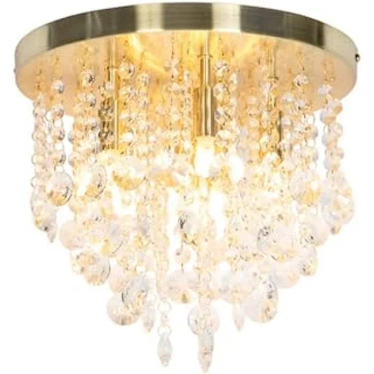 Qazqa Deckenleuchte Medusa, ohne Leuchtmittel, G9, Gold/Messing, Art Deco, Glas, 6-flammig – Bild 1