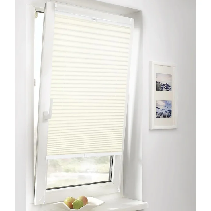 Sekey Plissee Klemmfix ohne Bohren 80x210cm, Beige – Bild 2