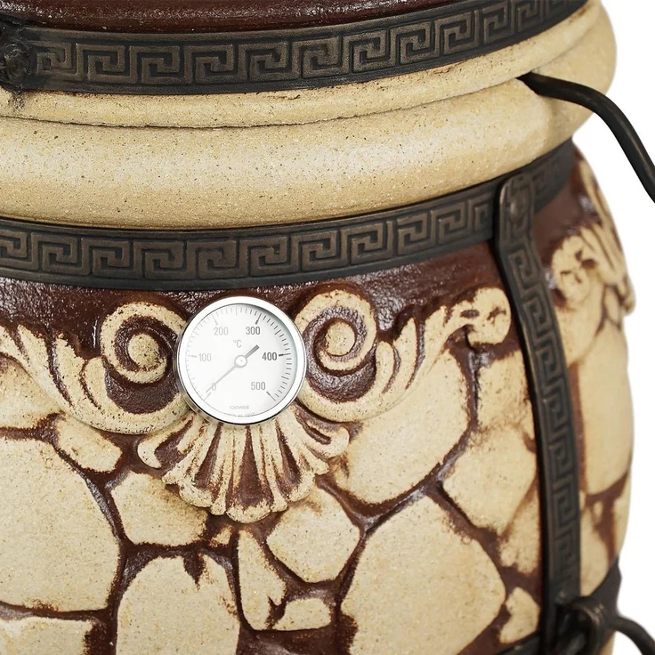Tandoor Stein aus Schamottton mit Zubehör-Set 7-teilig – Bild 3