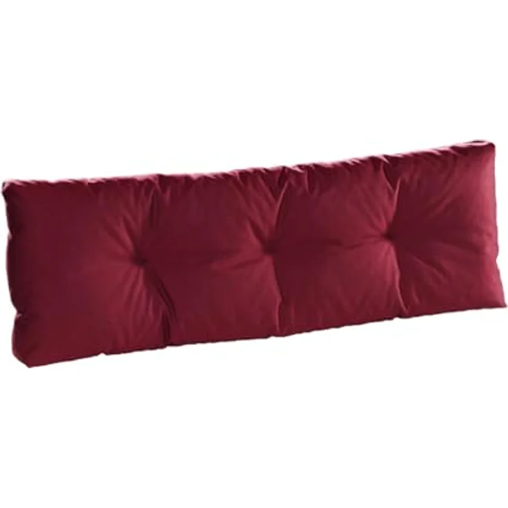 Traumnacht Outdoor Palettenauflage mit Schaumstoffstäbchen gefüllt, Palettenkissen, Palettenpolster Palettenmöbel Palettensofa Rücken, rot – Bild 2