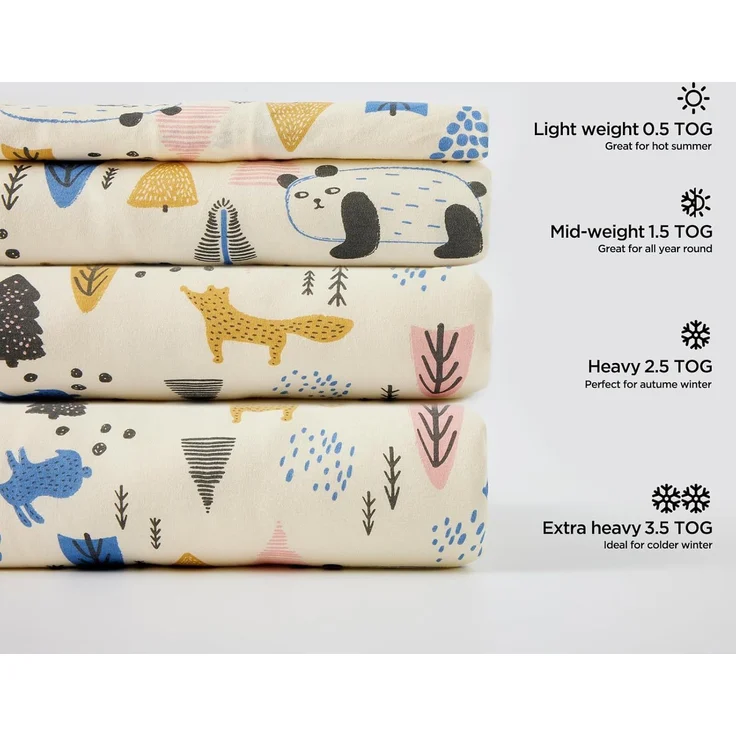 Duomiaomiao Schlafsack mit Beinen Baby Unisex Winter Schlafsack,mit füßen,entspricht TOG 2.5,100% Baumwolle, Ganzjahres Schlafsack Baby – Bild 5