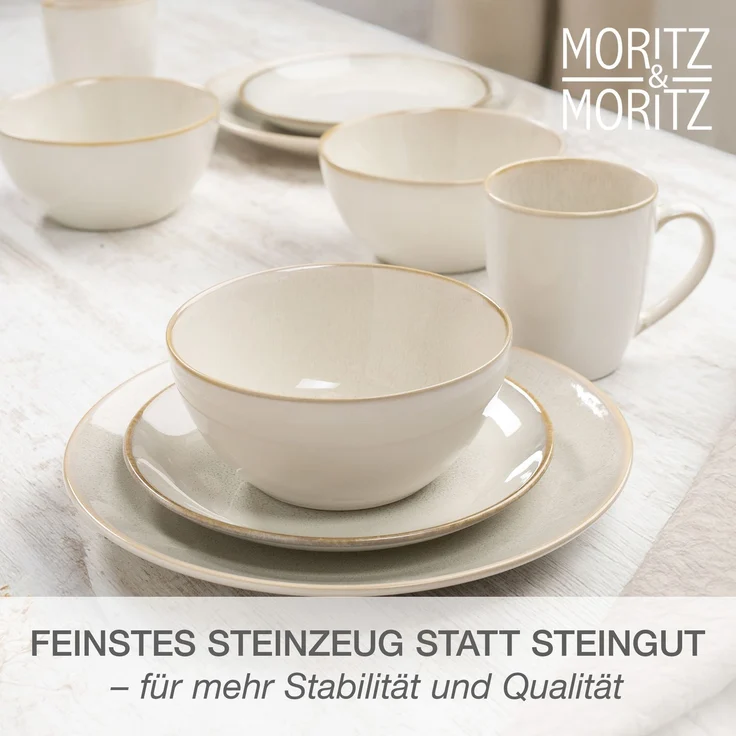 Moritz & Moritz SENSE beige Geschirrset 24 stk. – Bild 4