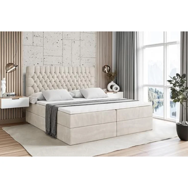 ALTDECOR Boxbett SERENE (Multipocket-Matratze H4, H3 Matratze Bonellfederung, Topper, Kopfteil) – Bild 2