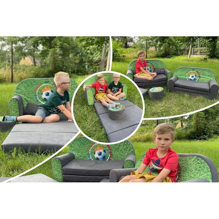 FORTISLINE Kindersitzgruppe Kindersofa "MINI" Kindercouch zum Aufklappen W386 – Bild 4
