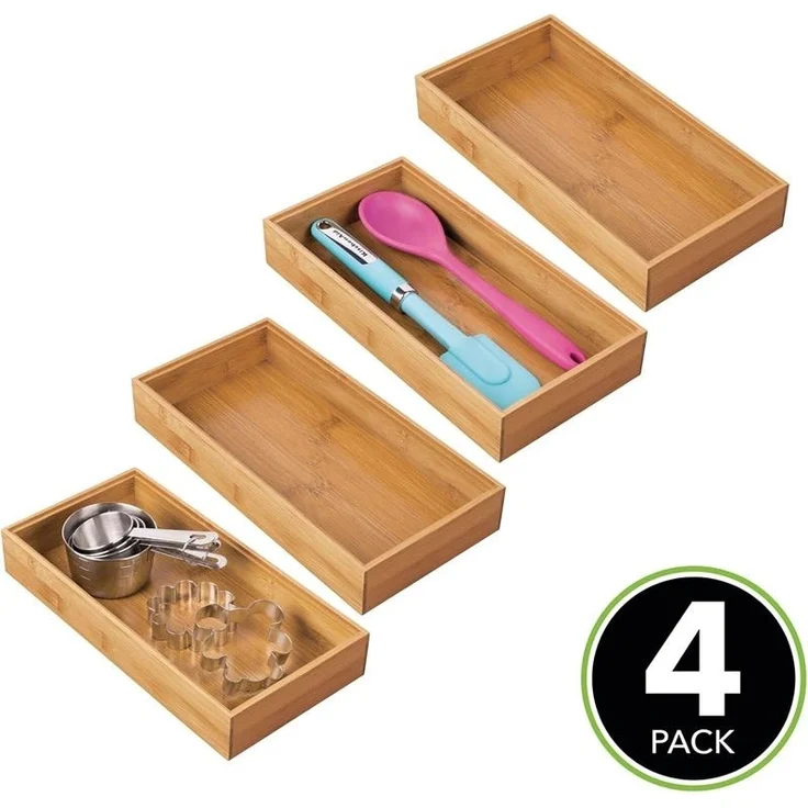 mDesign Aufbewahrungsbox Schubladenbox Organizer Besteckkasten 4er Set – Bild 3