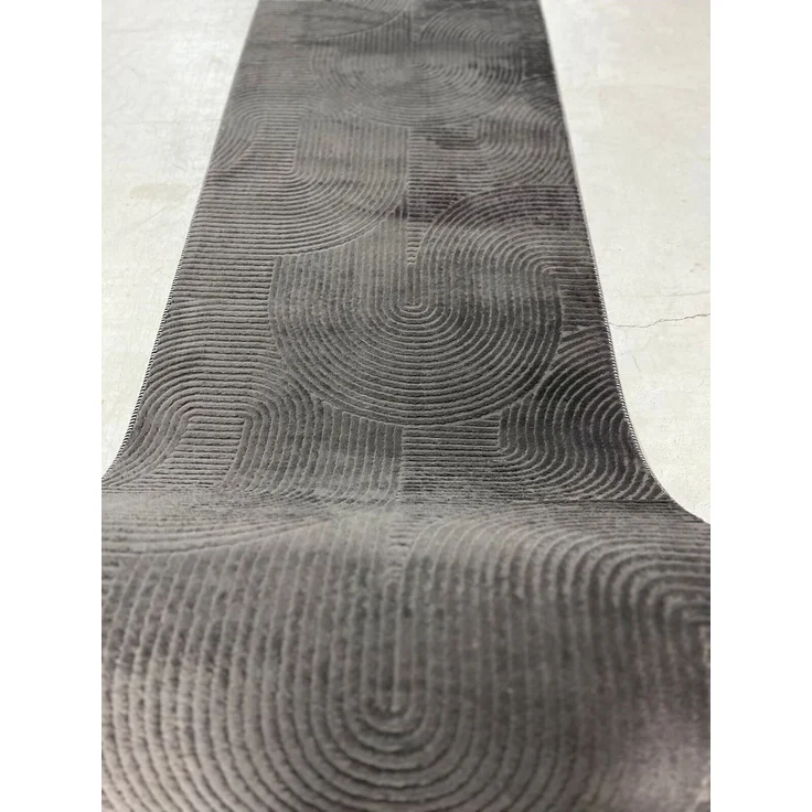 Rutschfester Läuferteppich 80 x 80 cm Polyester Grau 88685218 [en. casa] – Bild 5