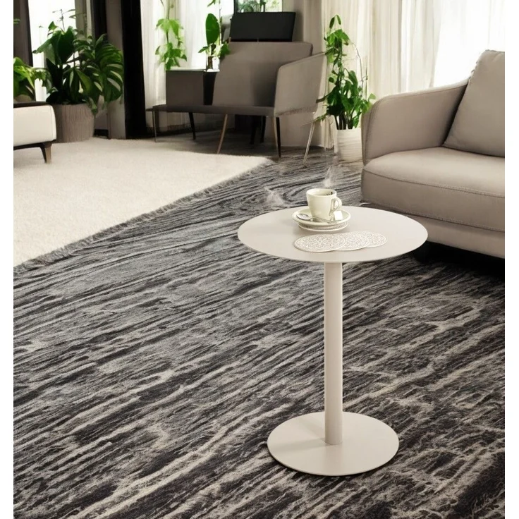 Beistelltisch >55141< in grau (Kaschmirgrau), Stahlrohr, Metall - 50x40cm (HxD) – Bild 4