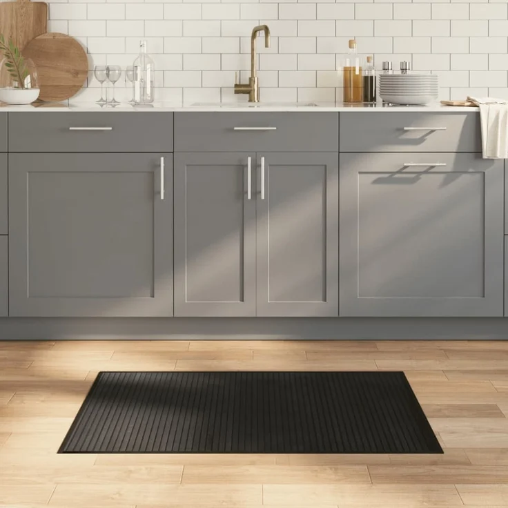 vidaXL Teppich Rechteckig Schwarz 60x100 cm Bambus 376828 – Bild 1