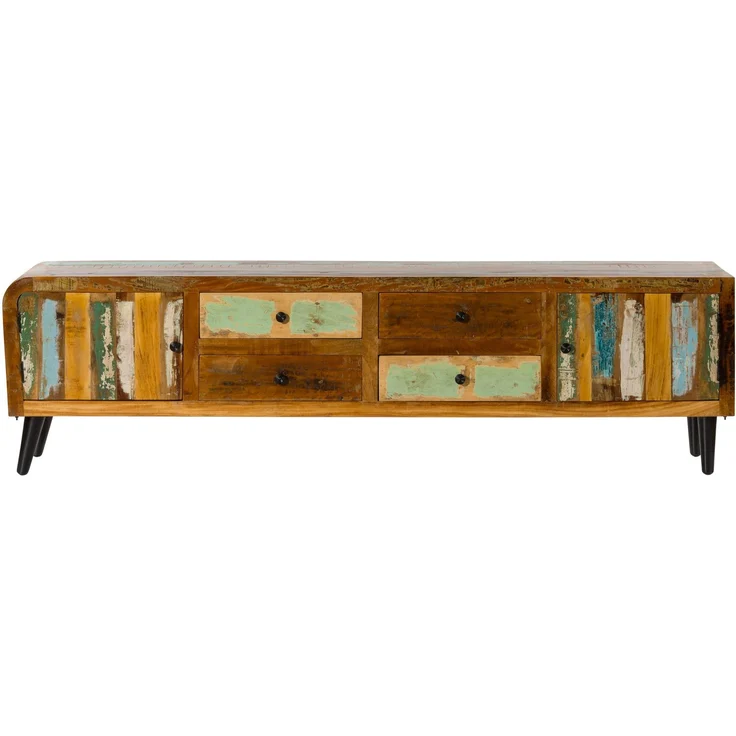 TV-Board Altholz 240 x 40 x 65 mehrfarbig lackiert SIXTIES #121 – Bild 7