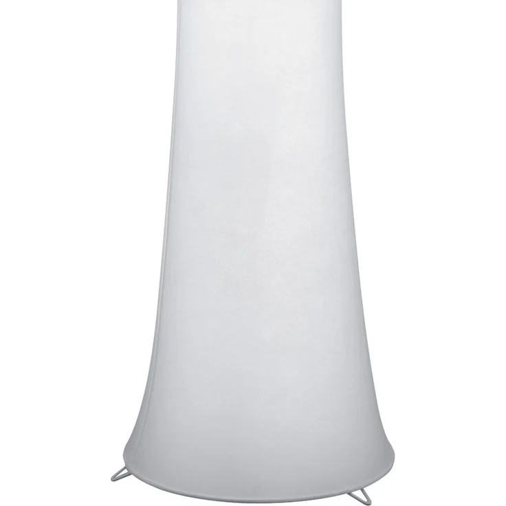 LED Stehleuchte, Textil, weiß, Metall, Fußschalter, D 35 cm, H 123 cm – Bild 5