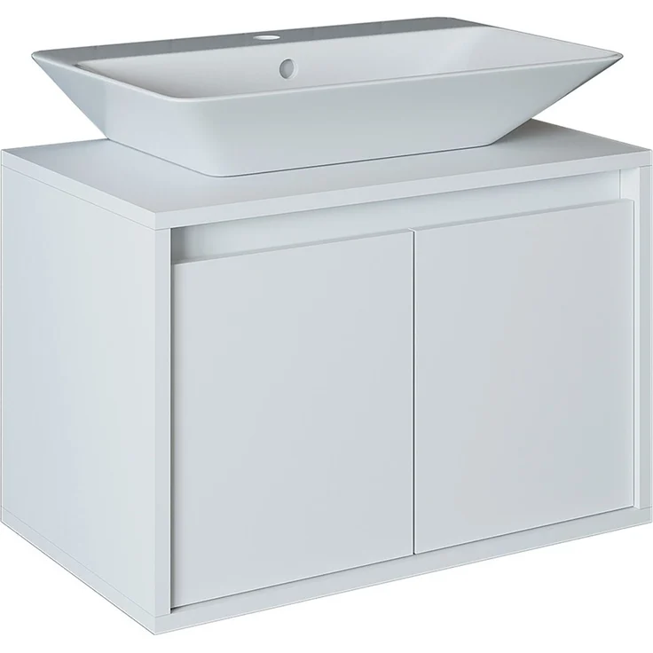 Skye Decor '1714' Badezimmerschrank mit Waschbecken, Mattweiß, 65 x 58 x 45 cm – Bild 6