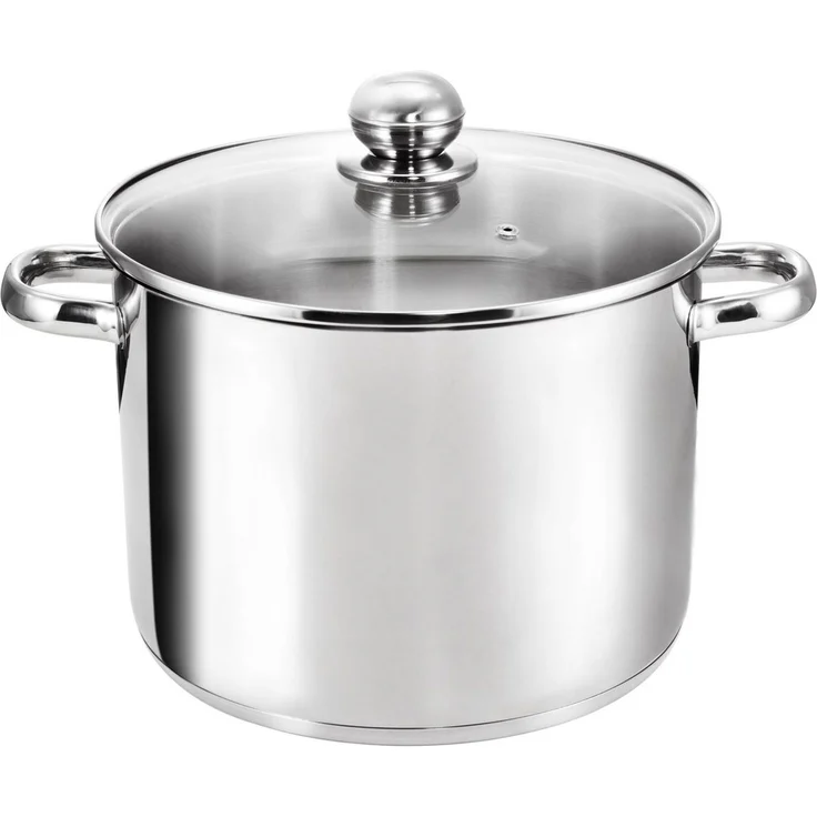 Kopf Kochtopf Grandis 24 cm, Edelstahl, großer Topf, für Induktion geeignet, Ø 24 cm, Höhe 20 cm, 9 Liter