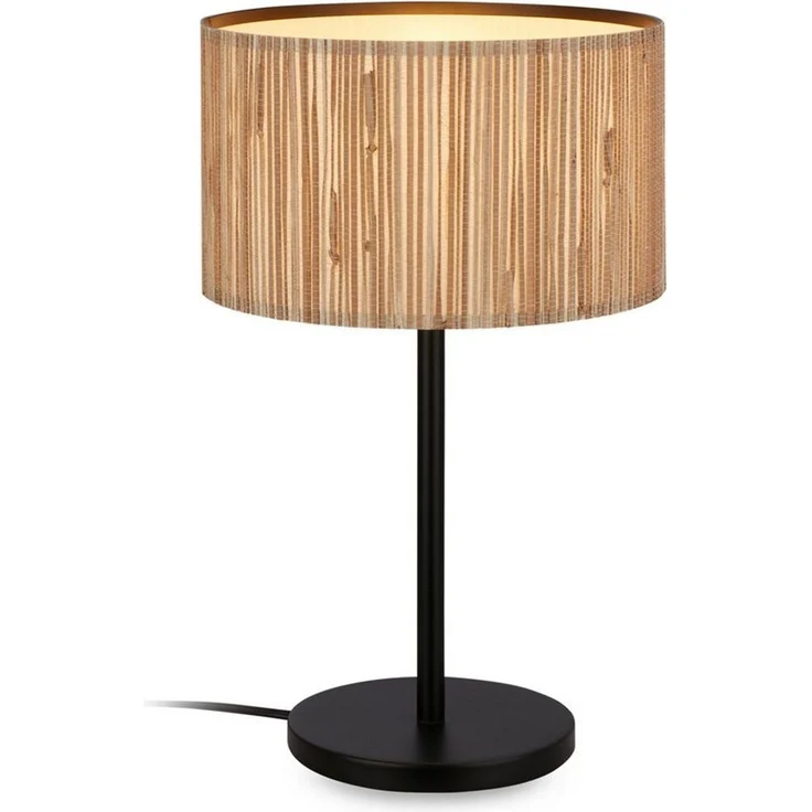 BRILONER - Tischlampe mit Seegras Schirm, Kabelschalter, E27, max. 10W, Lampe, Boho, aesthetic, Nachttischlampe, Tischleuchte, Dekolampe Flur, Bürolampe, Leselampe, Wohnzimmer, 25x41,5 cm, Natur – Bild 5