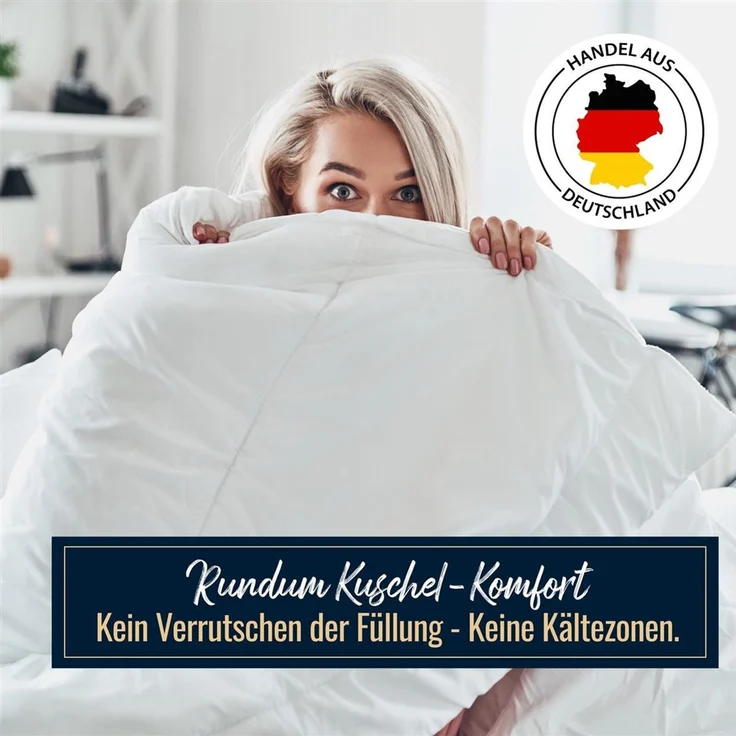 Extra warme 100% premium körperform Daunendecke Bettdecke 135x200 950g – Bild 3