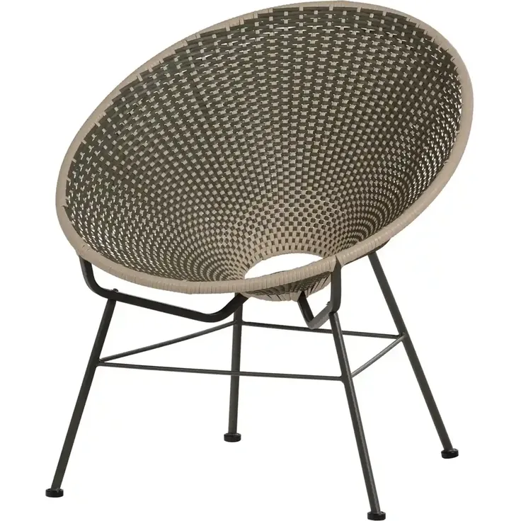 Gartensessel Kazoun - Wicker & Metall, Grün